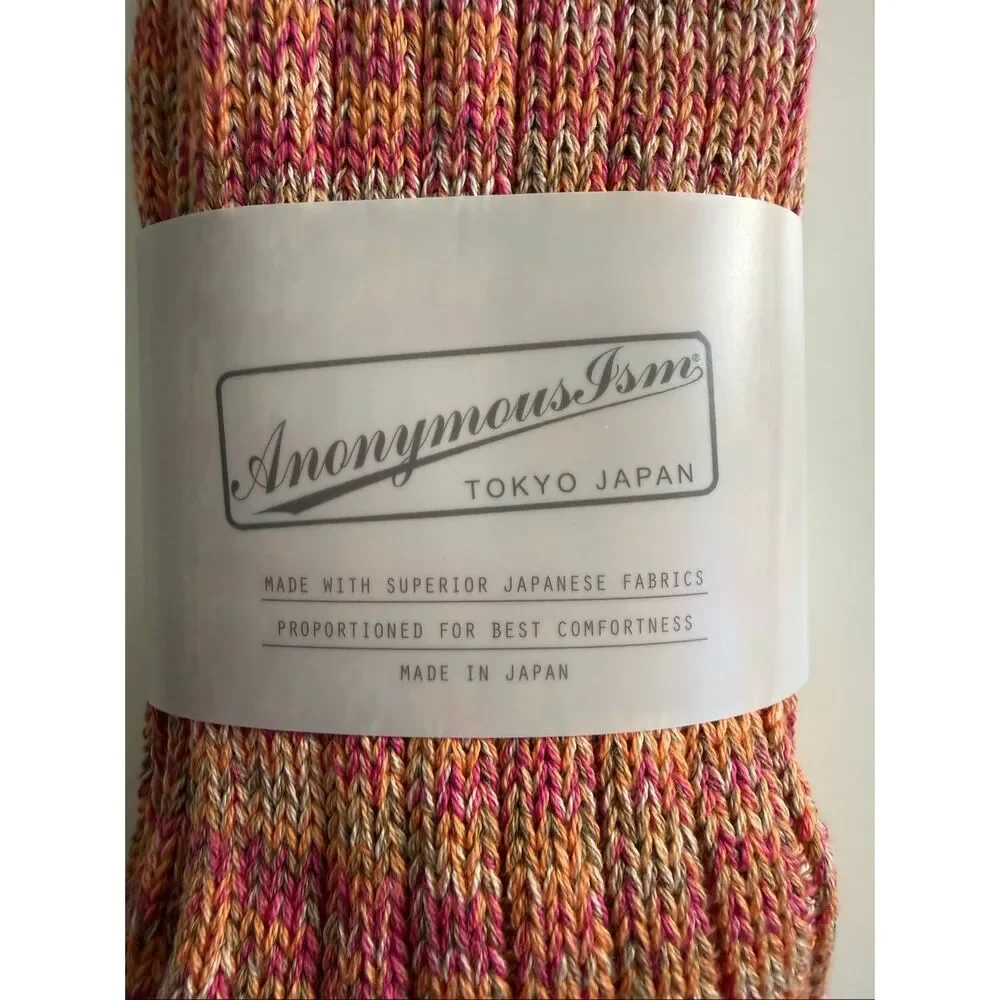 Anonymous ISM Socks Crew Made in Japan Cashmere Blend One Size Fits Most